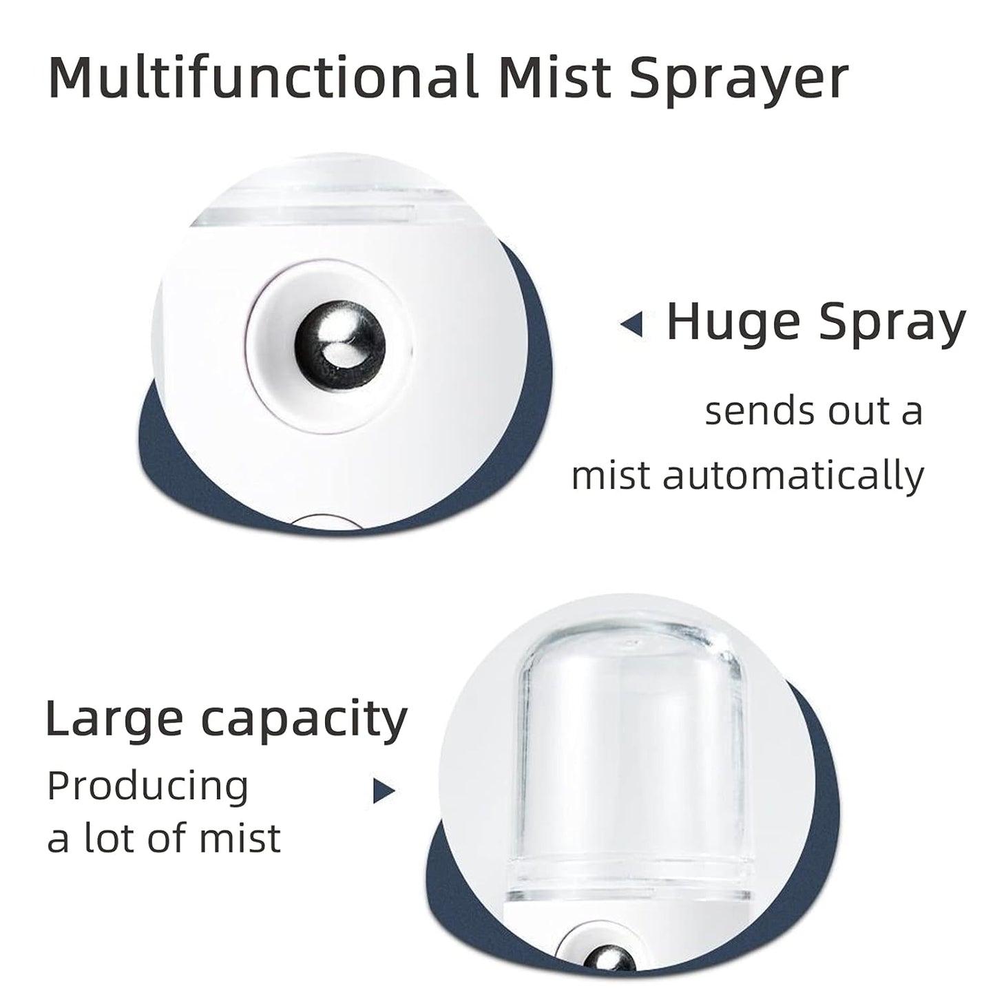 Nano Facial Mister Handy Facial Spray Bottle Portable Mist Sprayer USB Rechargeable Large Capacity Moisturizing & Hydrating for Facial Vaporizer Makeup, Eyelash Extensions