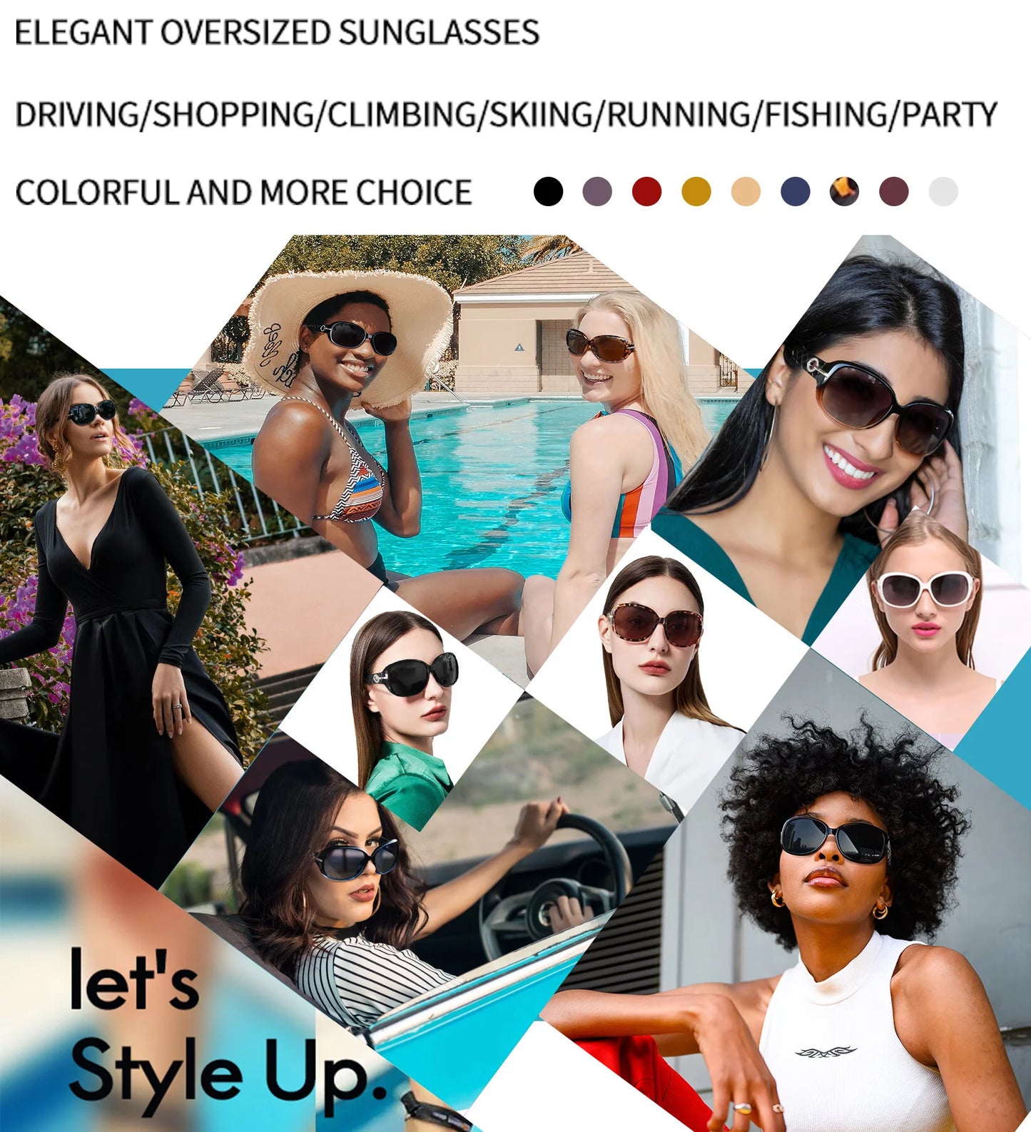 Zentora "Solar Muse" Oversized Polarized Sunglasses