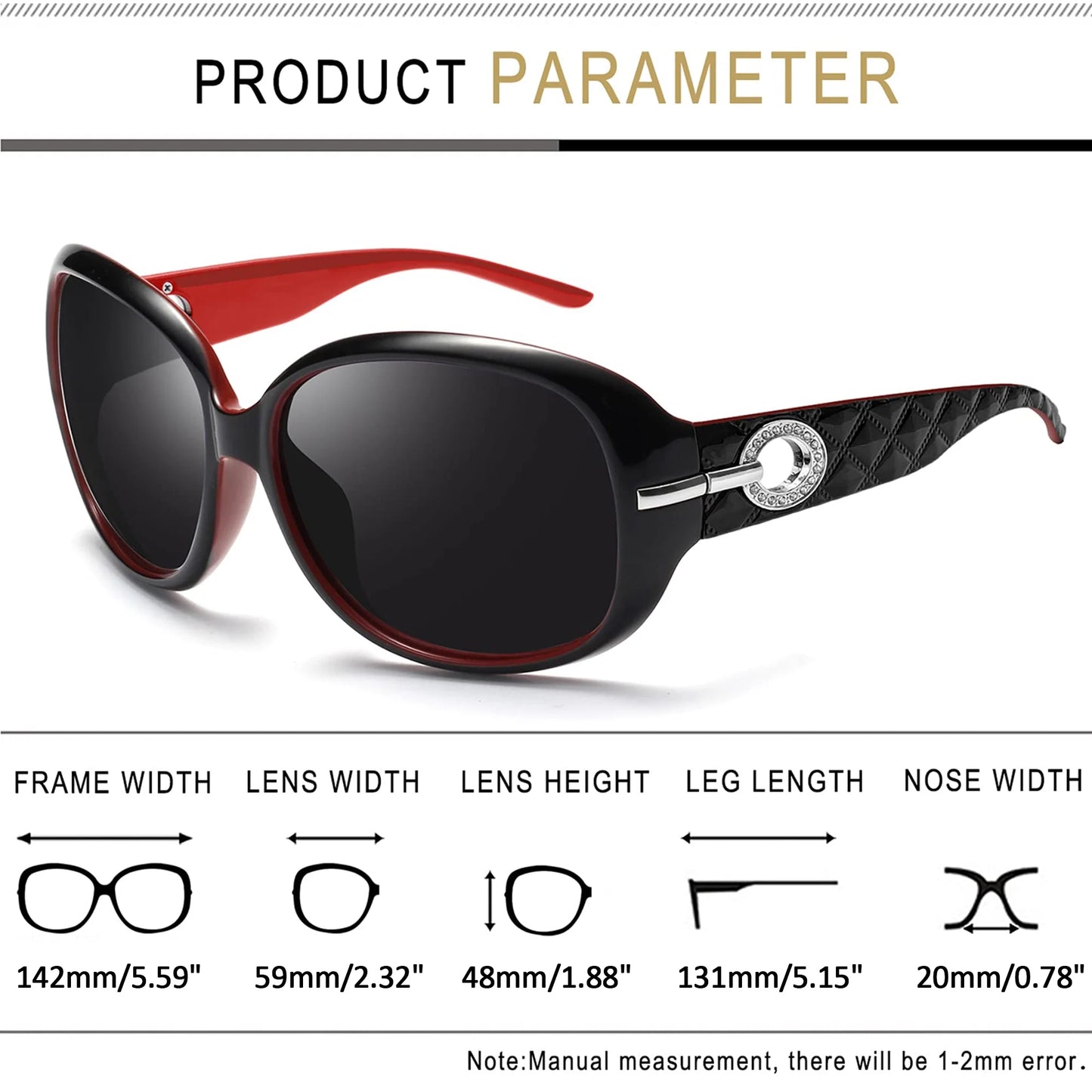 Zentora "Solar Muse" Oversized Polarized Sunglasses