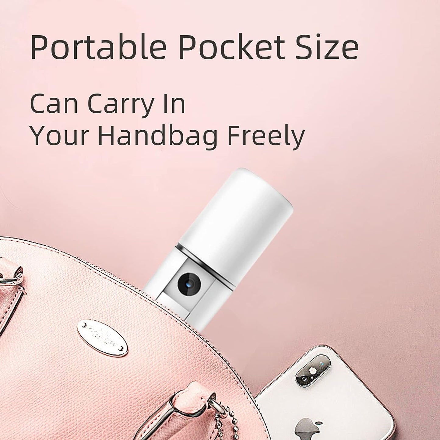 Nano Facial Mister Handy Facial Spray Bottle Portable Mist Sprayer USB Rechargeable Large Capacity Moisturizing & Hydrating for Facial Vaporizer Makeup, Eyelash Extensions