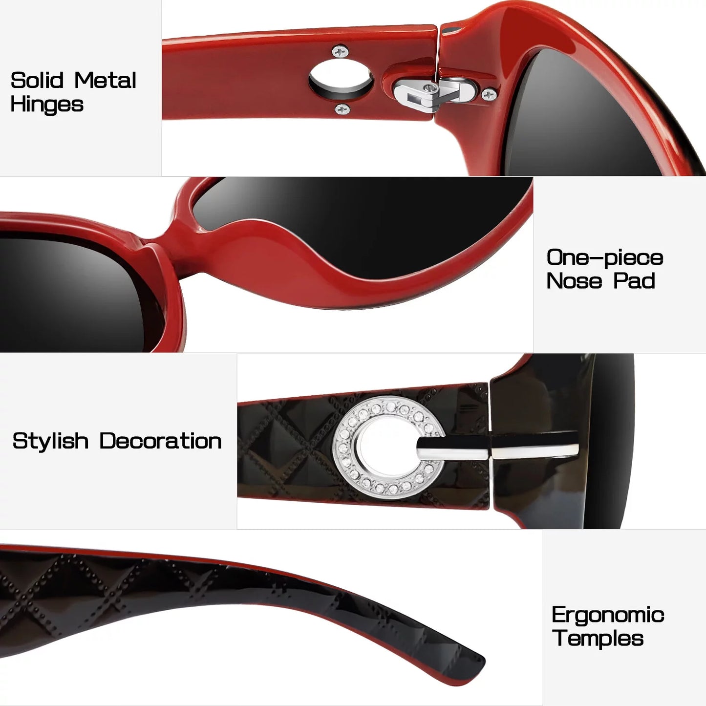 Zentora "Solar Muse" Oversized Polarized Sunglasses