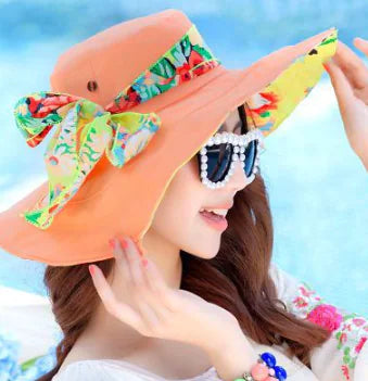 Zentora BloomHat™ – Floral Wide-Brim Cotton Sun Hat