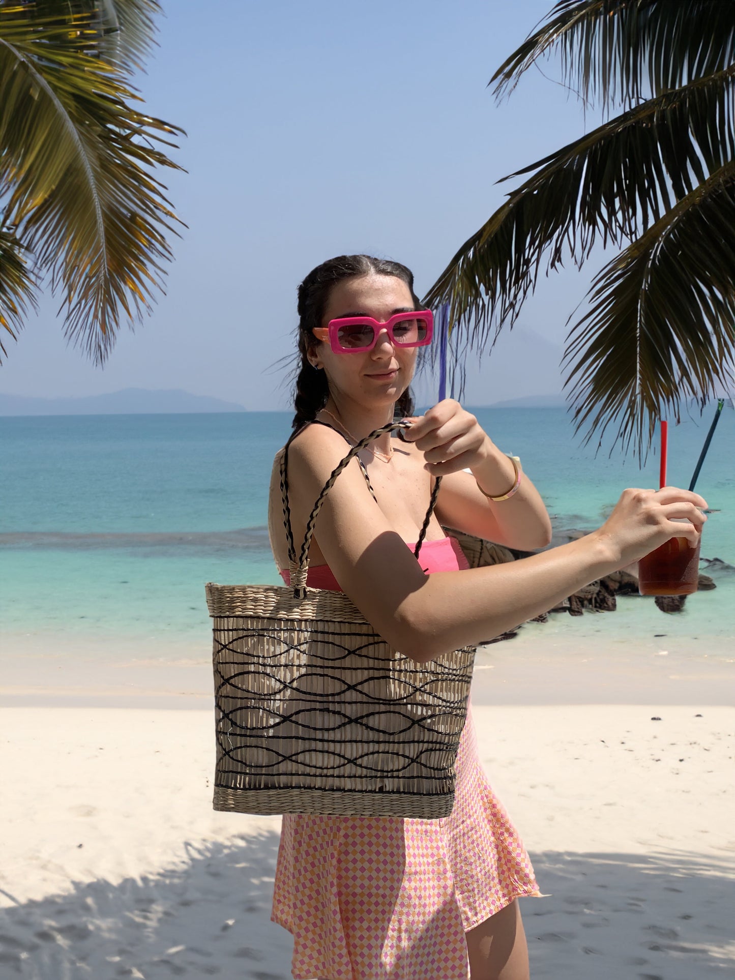 Zentora "SunLoom" Woven Summer Tote β Handwoven Boho Elegance