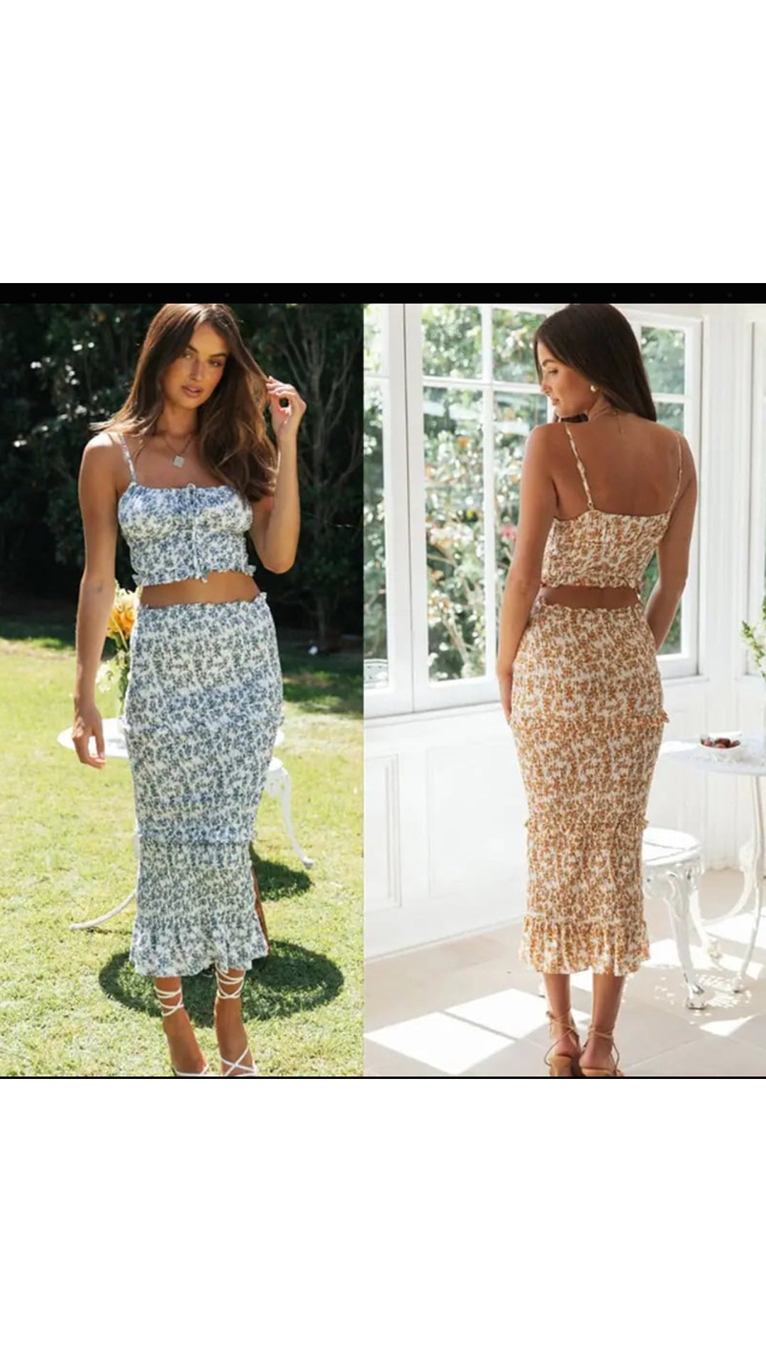 Zentora™ Boho Blossom Maxi Set – 2-Piece Summer Ensemble