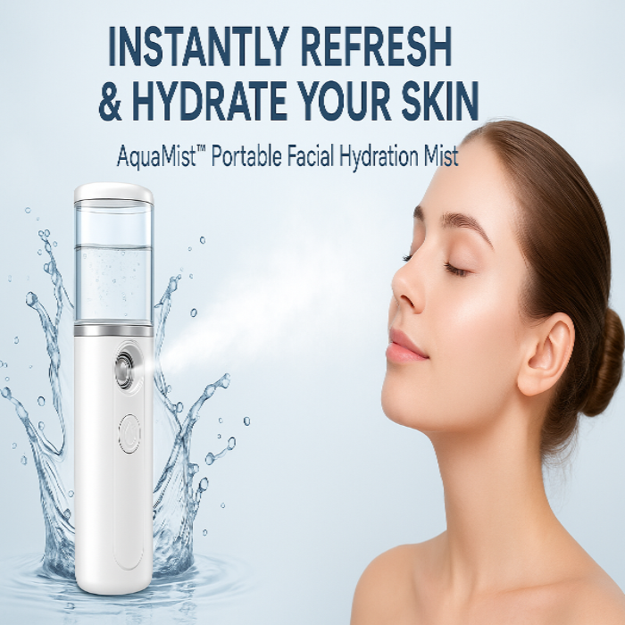 AquaMist™ – Portable Facial Hydration Mist