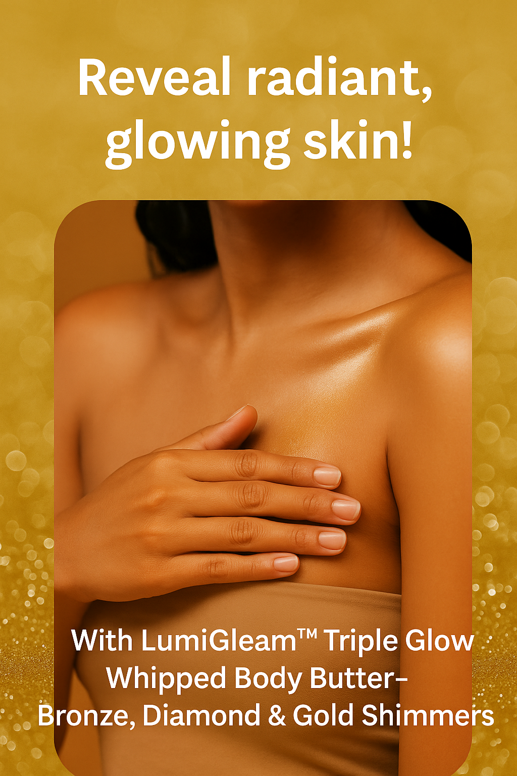 LumiGleam™ Triple Glow Whipped Body Butter – Bronze, Diamond & Gold Shimmer Set (3 pcs)