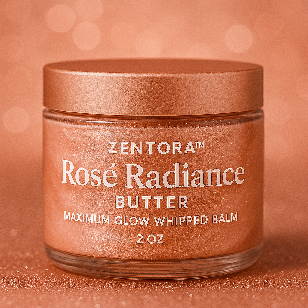Zentora™ Rosé Radiance Butter – Maximum Glow Whipped Balm (2 oz)