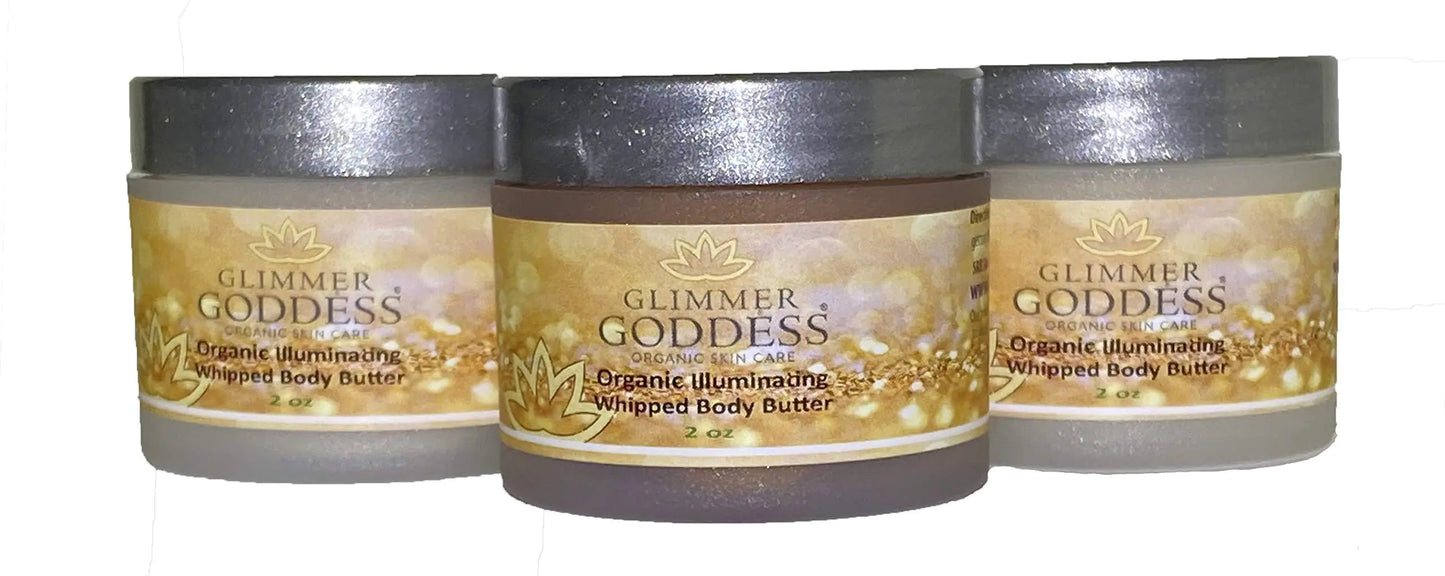 LumiGleam™ Triple Glow Whipped Body Butter – Bronze, Diamond & Gold Shimmer Set (3 pcs)