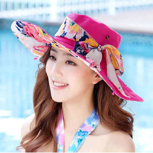 Zentora BloomHat™ – Floral Wide-Brim Cotton Sun Hat