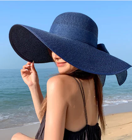 Zentora™ Wide Brim Straw Sun Hat – Stylish UV Protection