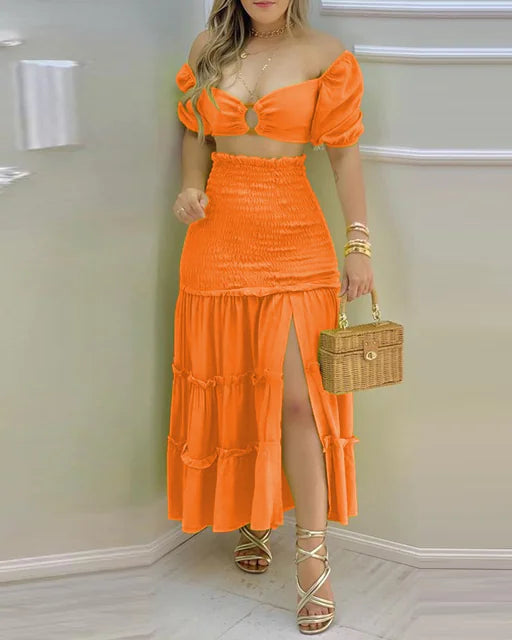 Zentora™ Tropical Muse Maxi Set – 2-Piece Summer Statement