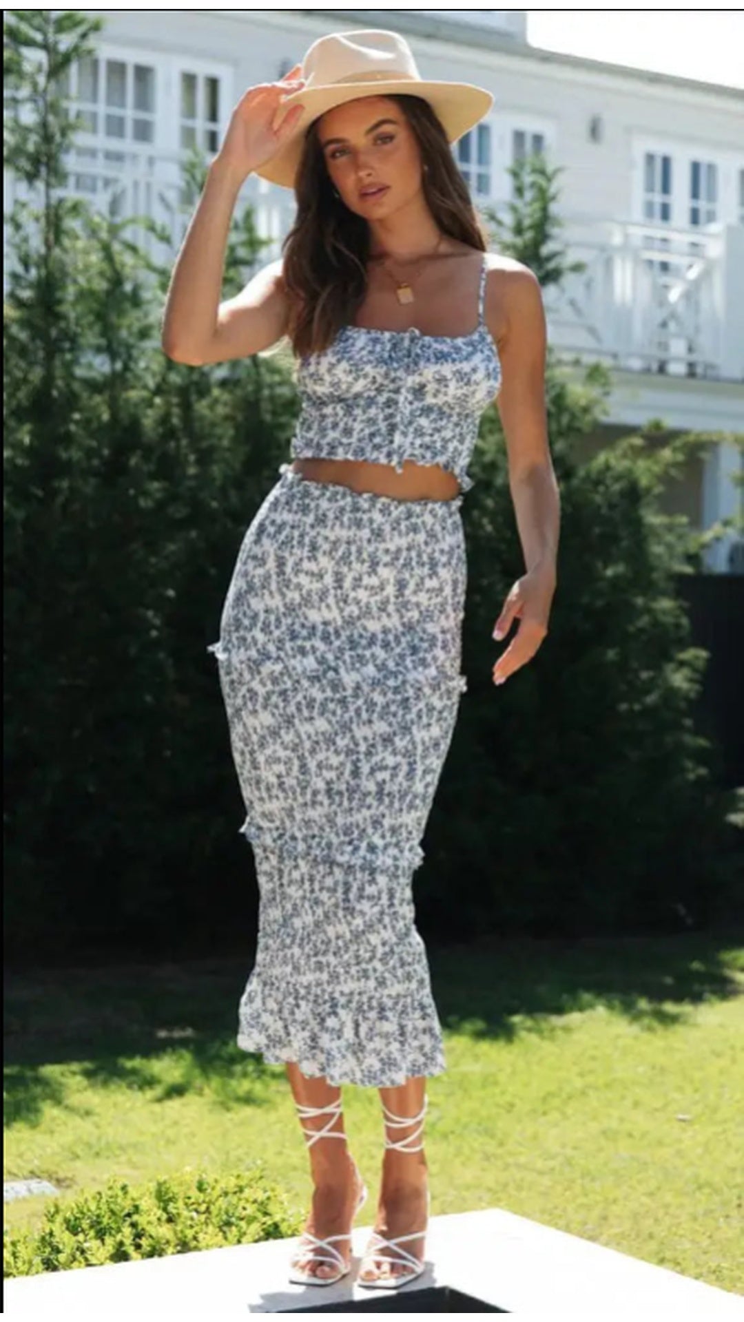 Zentora™ Boho Blossom Maxi Set – 2-Piece Summer Ensemble