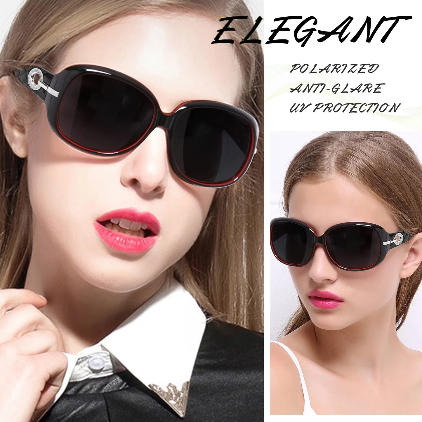 Zentora "Solar Muse" Oversized Polarized Sunglasses