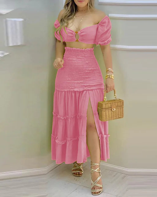 Zentora™ Tropical Muse Maxi Set – 2-Piece Summer Statement