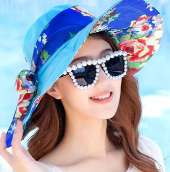 Zentora BloomHat™ – Floral Wide-Brim Cotton Sun Hat