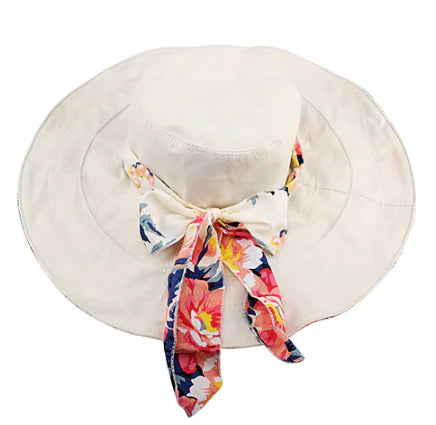 Zentora BloomHat™ – Floral Wide-Brim Cotton Sun Hat