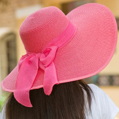 Zentora™ Wide Brim Straw Sun Hat – Stylish UV Protection