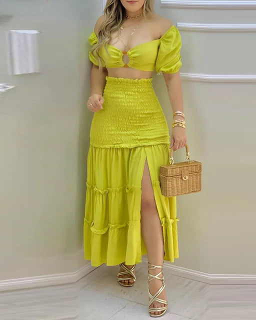 Zentora™ Tropical Muse Maxi Set – 2-Piece Summer Statement
