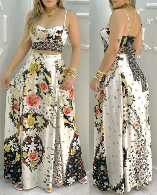 Zentora™ Tropical Muse Maxi Set – 2-Piece Summer Statement