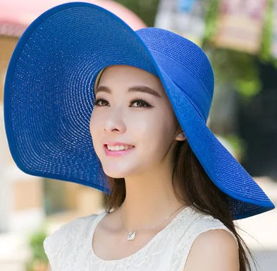 Zentora™ Wide Brim Straw Sun Hat – Stylish UV Protection