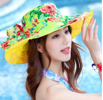 Zentora BloomHat™ – Floral Wide-Brim Cotton Sun Hat