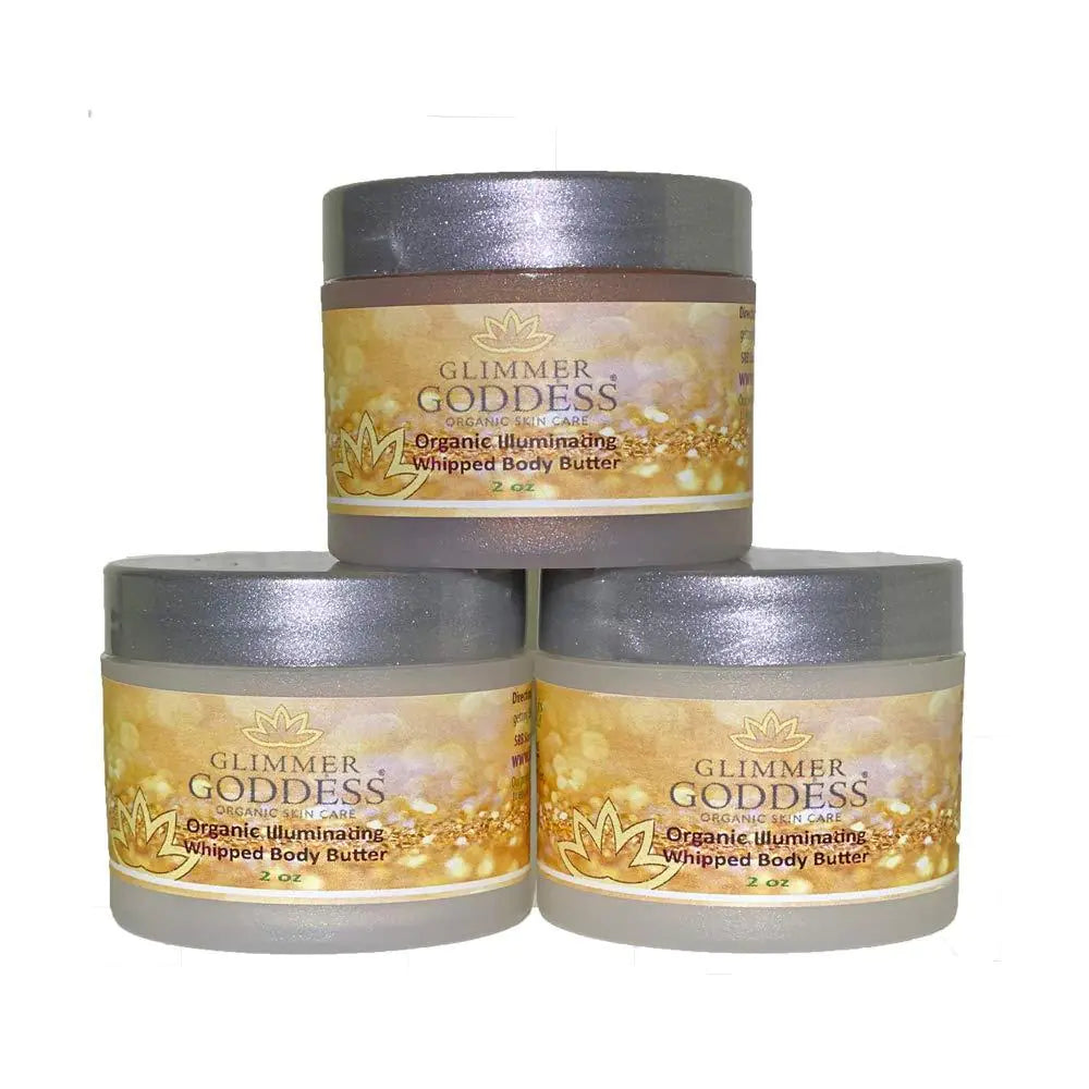 LumiGleam™ Triple Glow Whipped Body Butter – Bronze, Diamond & Gold Shimmer Set (3 pcs)