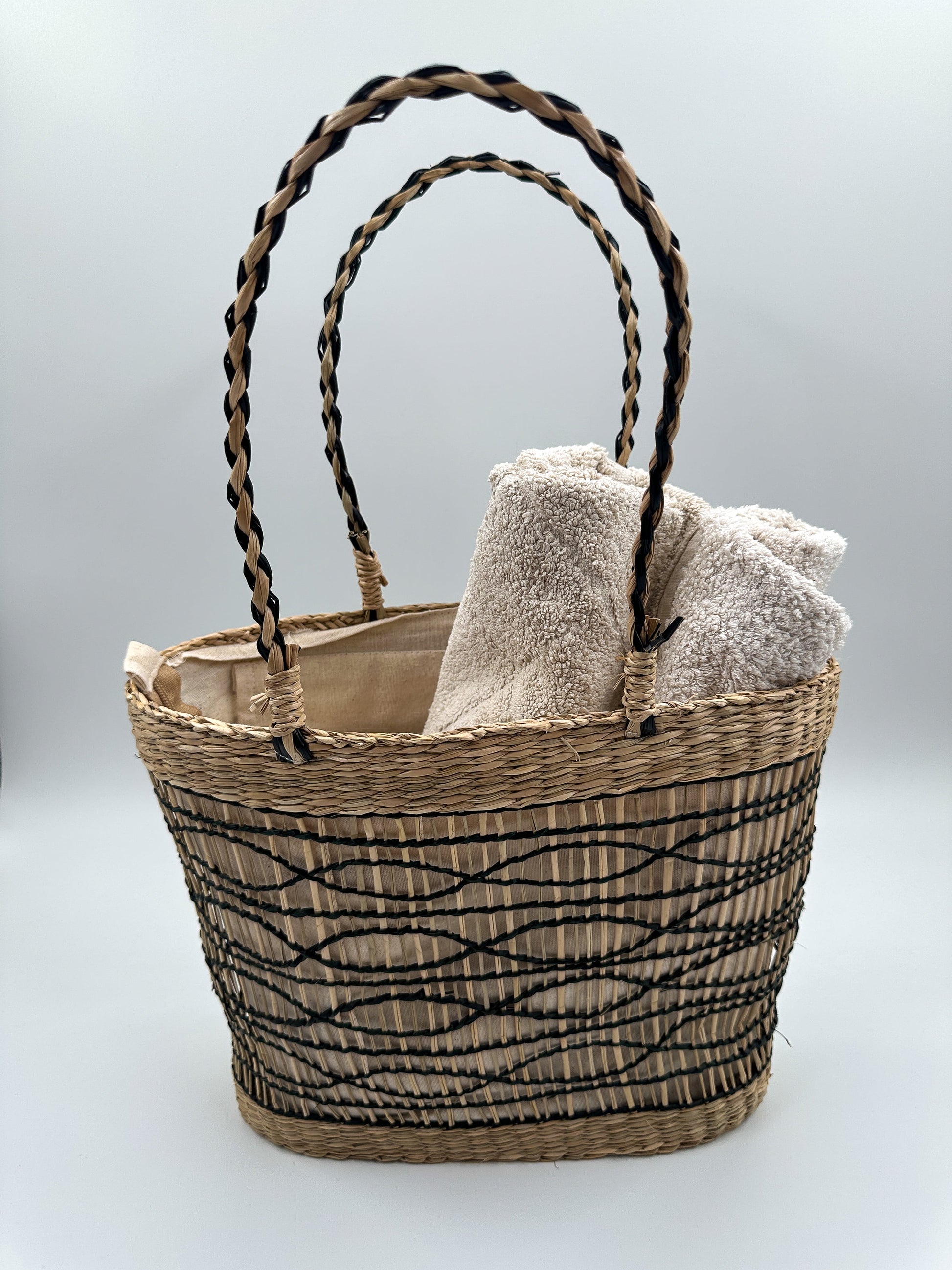 Zentora "SunLoom" Woven Summer Tote – Handwoven Boho Elegance