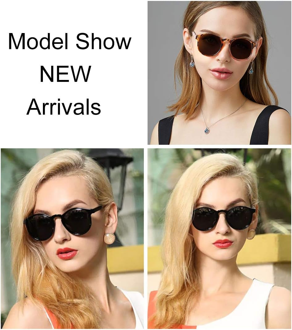Polarized Sunglasses for Women Retro round Womens Sunglasses Vintage Shades