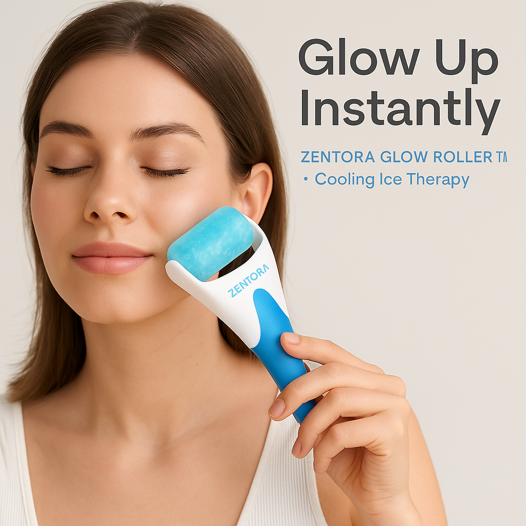 Zentora™ Glow Roller – 2-in-1 Ice Therapy & Face Sculpting Set