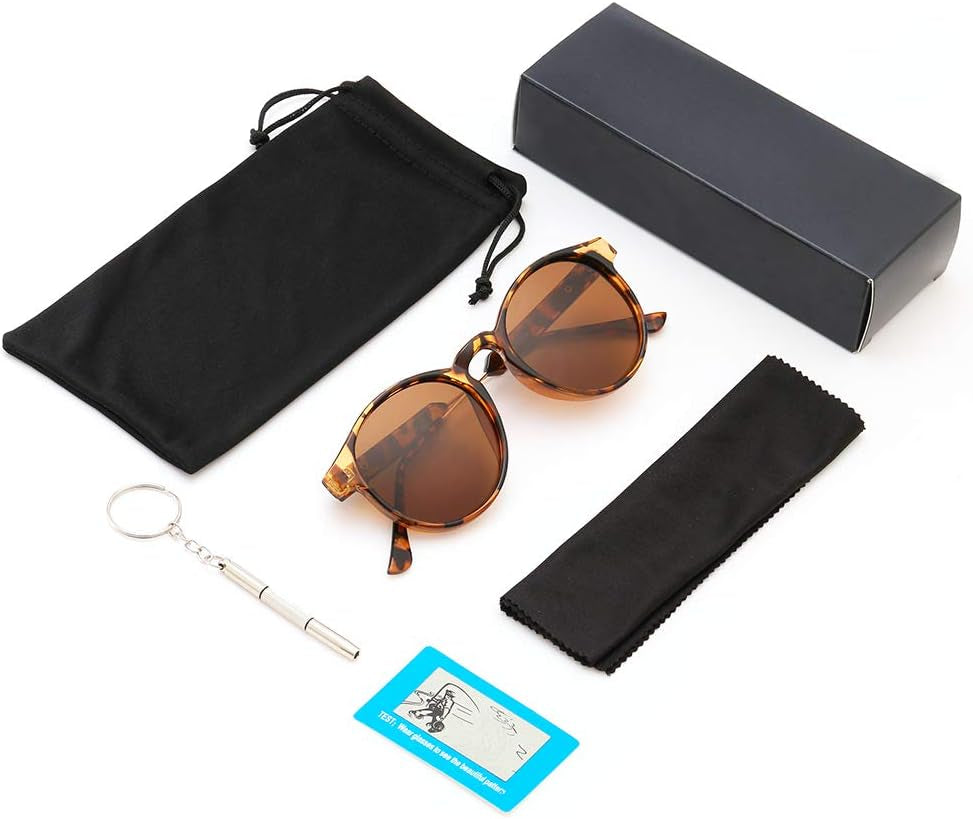 Polarized Sunglasses for Women Retro round Womens Sunglasses Vintage Shades